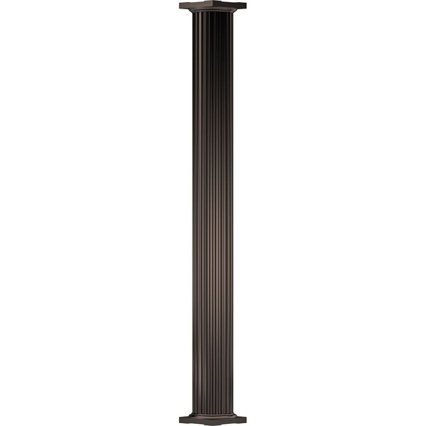Ekena Millwork 6" x 10' Endura-Aluminum Column, Round Shaft (Load-Bearing 20,000 lbs), Non-Tapered, FLuted EA0610ANFSFTUTU - main